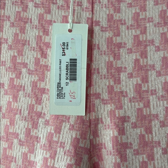Pink Houndstooth Women's Pants - Picture 4 of 5